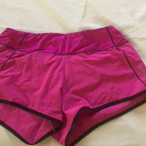 Pink Reebok athletic shorts